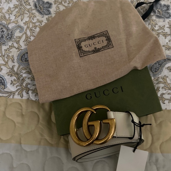 Authentic GG cream Gucci belt. - Picture 1 of 6